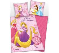 Parure de lit - DISNEY - Raiponce Cendrillon - Housse de couette réversible - 100% microfibre - 140x200cm