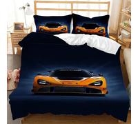 Parure De Lit Double Avec Housse De Couette Et Motif De Voiture De Course, Motif Flamme Rouge Ardente, Motif Voiture De Sport 3d, King Size, 2/3 Pieces, Housse De Couette En Polyester