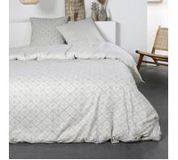 TODAY Parure De Lit Double en Coton Flanelle Imprimé Mosaïque - Beige - 240 X 260 Cm