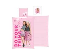 Parure de lit double face Barbie, 140 x 200 cm (rose)