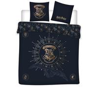 Parure de Lit Double Harry Potter, Housse de Couette Réversible 2 Personnes 240x220 cm + 2 Taies d'oreiller 65x65 cm, Polycoton