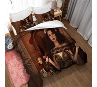Parure De Lit Double Lana Del Rey 3 Pieces Avec Taies D'oreiller, Ultra Douce, Hypoallergénique, Sans Repassage, Photo
