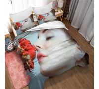 Parure De Lit Double Lana Del Rey 3 Pieces Avec Taies D'oreiller, Ultra Douce, Hypoallergénique, Sans Repassage, Photo