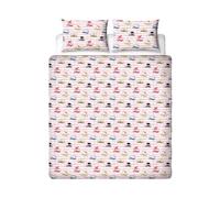 Parure de lit Double Officielle Hello Kitty Character World, Design Rare | Housse de Couette réversible Double Face, Article Officiel avec taies d'oreiller Assorties.