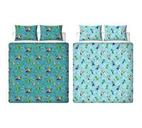 Parure de lit Double Officielle Minecraft Character World | Parure de lit réversible Double Face avec taies d'oreiller Assorties | Parure de lit Double