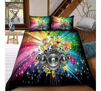 Parure De Lit Douce Et Anti-Acariens, 80 % Microfibre + 20 % Coton, Motif Graffiti Hip-Hop