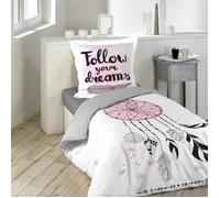 Parure de lit - DOUCEUR D'INTERIEUR - 140 x 200 cm - Imprimé - 42 fils - Dessin place attrape songes
