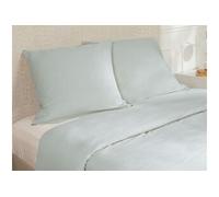 Parure de lit en satin 108 fils/cm² - Housse de couette 240 x 260 cm + 2 taies d'oreiller 63 x 63 cm - Gris clair - TALORA de PALACIO