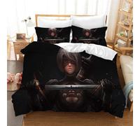 Parure De Lit En Satin De Coton, Densité De Fils 200, Housse De Couette Simple Et Double Et Deux Taies D'oreiller, 75 X 50 Cm, Anti-Acariens, Personnages Du Jeu Nier : Automata