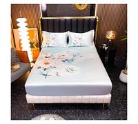 Parure de lit en satin de soie pour lit simple, motif dessin animé, pour enfants et housse de matelas d'été rafraîchissante 180 (Xxx, Queen 150 x 200 x 30 cm)