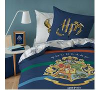 Parure de lit enfant 100% Coton - HARRY POTTER COLORS - Bleu - 140x200+63x63cm