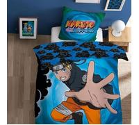 Parure de lit enfant 100% Coton - NARUTO BLACK CLOUDS - Bleu - 140x200+63x63cm