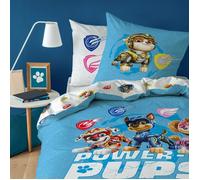 Parure de lit enfant 100% Coton - PAT PATROUILLE POWER - Bleu - 140x200+63x63cm