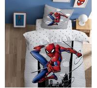 Parure de lit enfant 100% Coton - SPIDERMAN HERO - Blanc - 140x200+63x63cm