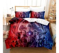 Parure De Lit Enfant Avengers 3d Imprimee, Housse De Couette, 3 Pieces, 1 Couette