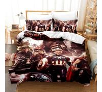 Parure De Lit Enfant Avengers 3d Imprimee, Housse De Couette, 3 Pieces, 1 Couette