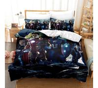 Parure De Lit Enfant Avengers 3d Imprimee, Housse De Couette, 3 Pieces, 1 Couette