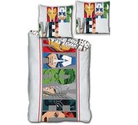 Parure de Lit Marvel Avengers - Housse de Couette 140x200 cm + Taie d'oreiller 63x63 cm