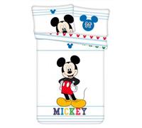 Parure de lit enfant - Disney - Mickey - 100x135 cm - 40x60 cm - 100% coton
