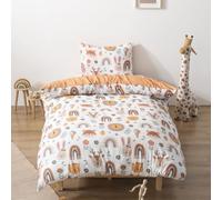 Parure de lit Enfant Fille et garçon en Jolis Motifs - Linge de lit 160x220 Housse de Couette Enfant 1 Personne avec taie Oreiller 50 x 70 Tissu Confort Respirant (Amis de l’Arc-en-Ciel)