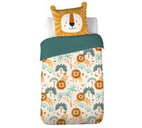 Parure de lit enfant GROU 140x200 cm 100% polyester microfibre orange 2 pièces