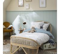 Parure de lit enfant imprimée en percale de coton, 1 taie carrée, la parade en fete bleu 140X200