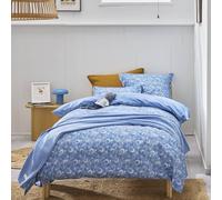 Parure De Lit Enfant Imprimée En Percale De Coton, Taies Carrées, Petit Reveur Bleu 140X200 63X63