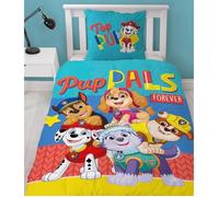 Parure de Lit Enfant Imprimée Réversible, Pat Patrouille PUP, Housse de couette 140x200 cm, Taie d’oreiller 63x63 cm