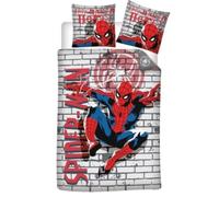 Aymax Parure de lit Spiderman Graffiti 1 personne Housse 140x200 cm + Taie 65x65 cm Polycoton