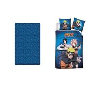 Parure de lit enfant Naruto Shippuden - Bleu - Réversible - Microfibre de polyester - Label Oeko Tex