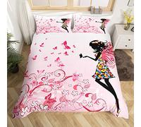 Parure de lit enfant, parure de lit 3 pièces en microfibre, parure de lit impression numérique 3D, 1 housse de couette + 2 taies d'oreiller 80*80CM différents motifs et tailles pour toute la famille