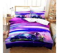 Parure De Lit Enfant Personne Housse De Couette Voiture De Sport Xcm Avec Taies D'oreiller Xcm D Hd Impression Microfibre Fast Voiture Furious Course Pi¿¿Ces Pour Adolescents Gar