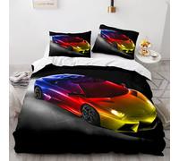 Parure De Lit Enfant Personnes Housse De Couette Voiture De Sport Xcm Avec Taies D'oreiller Xcm D Hd Impression Microfibre Fast Voiture Furious Course Pi¿¿Ces Pour Adolescents Ga