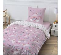 Parure de lit enfant réversible Licorne 140x200cm