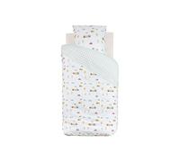 Atmosphera - Parure de lit enfant réversible voitures - 100% coton 57 fils/cm² - 140 x 200 cm Blanc G