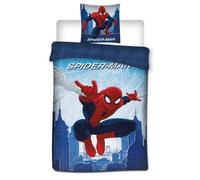Parure de Lit Enfant - Spiderman - Spidey - Housse de couette 140x200 cm - Taie d’oreiller 65x65 cm - Bleu