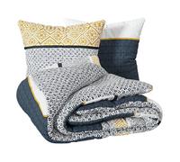 Parure de lit ""Etnik rayé"" coton 240x220cm - Atmosphera Créateur d'intérieur