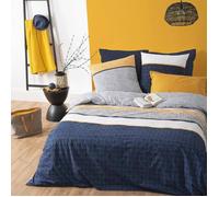 Parure de lit ""Etnik rayé"" coton 260x240cm - Atmosphera createur d'interieur