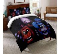 Parure De Lit Eu-Vv Five Nights At Freddy's, Housse De Couette Avec Fermeture Éclair Pour Homme Et Femme, Microfibre Douce, Infroissable, Ours
