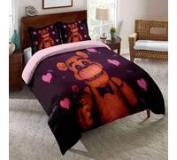 Parure De Lit Eu-Vv Five Nights At Freddy's, Housse De Couette Avec Fermeture Éclair Pour Homme Et Femme, Microfibre Douce, Infroissable, Ours