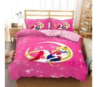 Parure De Lit Facile D'entretien Taille Double Parure De Lit Sailor Moon, Rose