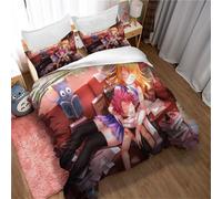 Parure De Lit Fairy Tail Naz Avec Housse De Couette 85 % Polyester, 15 % Coton Et 2 Taies D'oreiller (Photo)