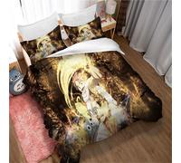 Parure De Lit Fairy Tail Naz Avec Housse De Couette 85 % Polyester, 15 % Coton Et 2 Taies D'oreiller (Photo)