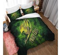 Parure De Lit Fairy Tail Naz Avec Housse De Couette 85 % Polyester, 15 % Coton Et 2 Taies D'oreiller (Photo)