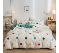 Parure De Lit Feelyou Farmhouse À Pois Colorés Avec Fermeture Éclair, Motif Cercles Ultra Doux Pour Homme Et Femme, Housse De Couette Réversible De Luxe Avec Mélodie De Notes De Mu