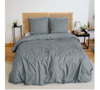 Parure de lit flanelle douce et confort Gris Foncé 260x240 cm