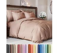 Parure de lit Full size avec housse de couette extra douce de 203,2 x 228,6 cm et 2 taies d'oreiller, de qualité hôtelière, facile d'entretien et ne se décolore pas, avec fermetures éclair et attaches
