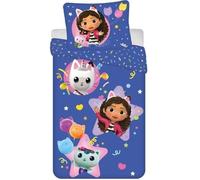 Aymax Parure de Lit Gabby et la Maison Magique, Housse de Couette 140x200 cm + Taie d'oreiller 63x63 cm, Gabby's Dollhouse