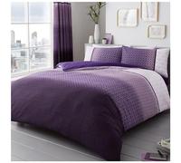 GC GAVENO CAVAILIA Urban Ombre Parure de lit réversible en Polyester et Coton, Polycoton, Violet, King