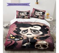 Parure De Lit Gothique Edgar Allan Poe - Housse De Couette Douce Et Taie D'oreiller, Impression Numérique, Fermeture Éclair - Ideal Pour Toutes Les Saisons, Decoration De Chambre À